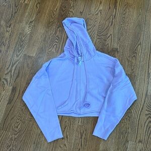 All cropped hooded sweatshirt
